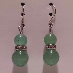 boucle d'oreille aventurine verte