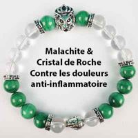 Bracelet Malachite/cristal de roche