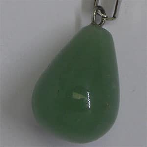 Pendule pendentif goutte eau courte jade vert