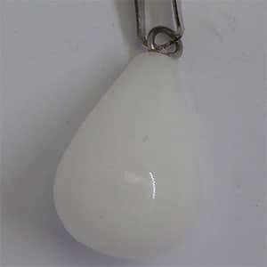 Pendule pendentif goutte eau courte jaspe blanc