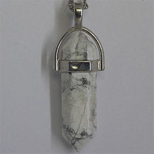 pendule pendentif reiki howlite blanche