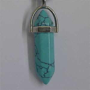 pendule pendentif reiki howlite bleue