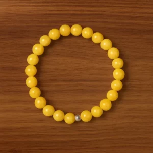 Bracelet Jade Jaune 6mm