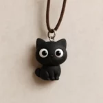 pendentif petit chat noir