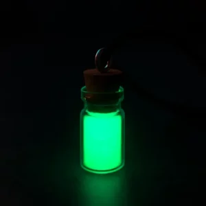 Pendentif fiole phosphorescent