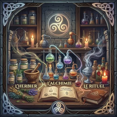 Herbier & alchimie en wicca