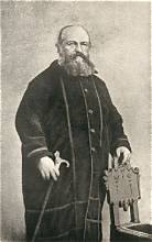 Portrait photographique de l'occultiste français Éliphas Lévi.